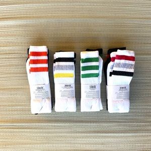 Skater Striped Tube Socks 8 pairs